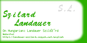 szilard landauer business card